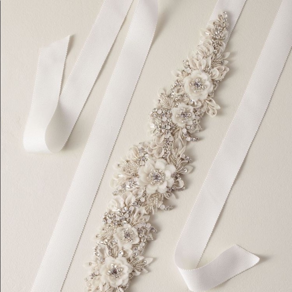 BHLDN Anthropologie Crystal / Beaded Sash Belt